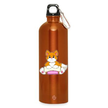 Os de chat - Gourde en inox avec mousqueton 750 ml - orange - Devant