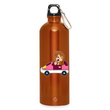 Voiture de singe - Gourde en inox avec mousqueton 750 ml - orange - Devant