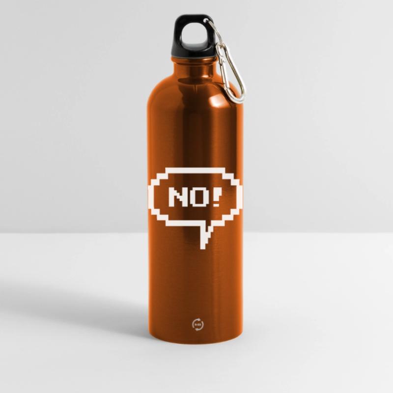 Bulle de dialogue Pixel « Non ! » Gourde en inox avec mousqueton 750 ml