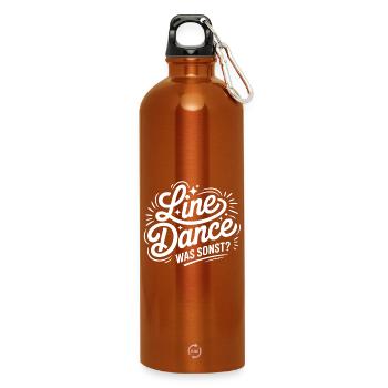 Line Dance What else? - Water Bottle with carabiner 750 ml - burnt orange - Front