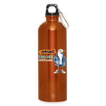 UMMANZ VENT DE MER FRAIS Ummanz Drôle - Gourde en inox avec mousqueton 750 ml - orange - Devant