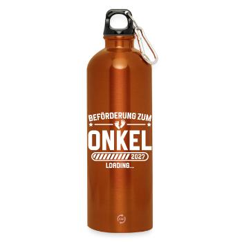 Annonce de la grossesse de mon oncle 2027 - Gourde en inox avec mousqueton 750 ml - orange - Devant