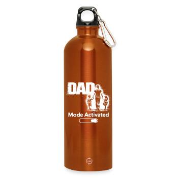 Mode papa toujours activé Chemise cadeau drôle - Gourde en inox avec mousqueton 750 ml - orange - Devant