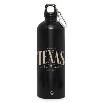 Texas Heritage Emblem Tee - Trinkflasche mit Karabiner 750 ml - Schwarz - Vorne