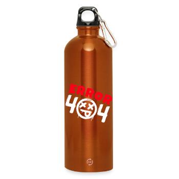Error 404 Not Found - Water Bottle with carabiner 750 ml - burnt orange - Front