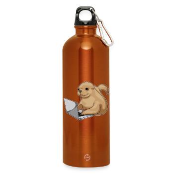 Seal Laptop - Water Bottle with carabiner 750 ml - burnt orange - Front