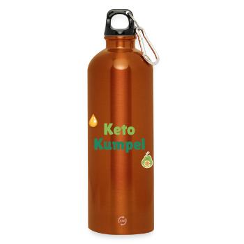 Keto Kumpel - Trinkflasche mit Karabiner 750 ml - Orange - Vorne