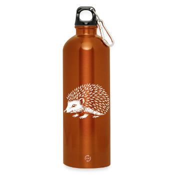 Stachelig süß unterwegs - Trinkflasche mit Karabiner 750 ml - Orange - Vorne