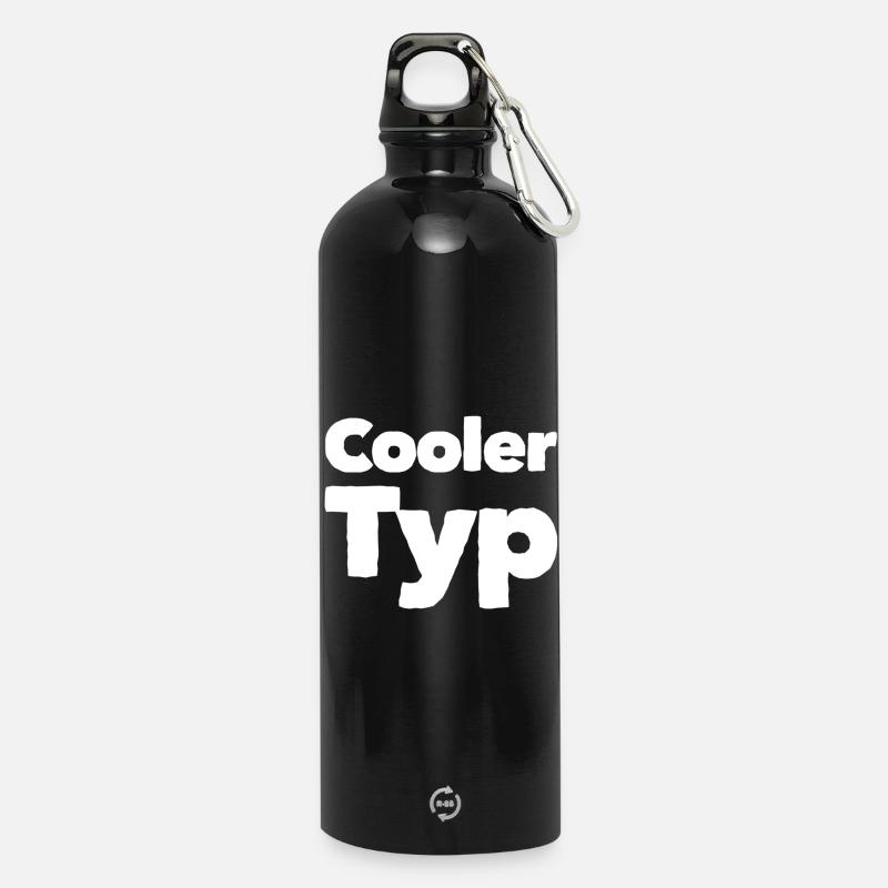 COOLER TYP - Trinkflasche mit Karabiner 750 ml - Schwarz
