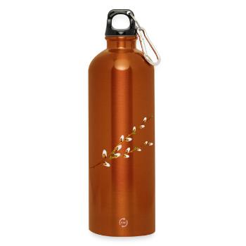 Branches délicates de manche de palmier – Motif printanier - Gourde en inox avec mousqueton 750 ml - orange - Devant