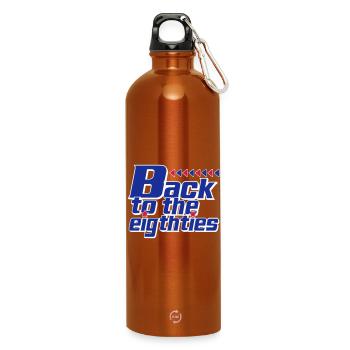 Back to the Eighties Retro - Water Bottle with carabiner 750 ml - burnt orange - Front