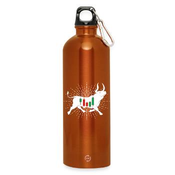 Actions Bulle - Gourde en inox avec mousqueton 750 ml - orange - Devant