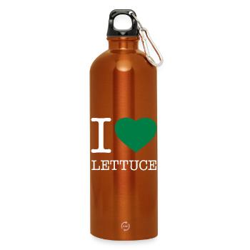 J’AIME LA SALADE DE LAITUE - Gourde en inox avec mousqueton 750 ml - orange - Devant