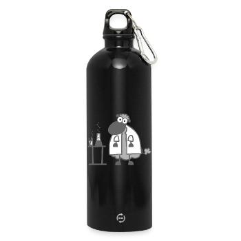 Ovins de laboratoire - Gourde en inox avec mousqueton 750 ml - noir - Devant