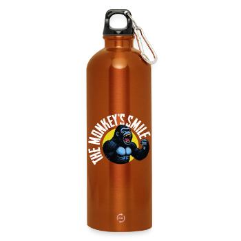 Brüllender Gorilla im Vintage-Stil - Trinkflasche mit Karabiner 750 ml - Orange - Vorne