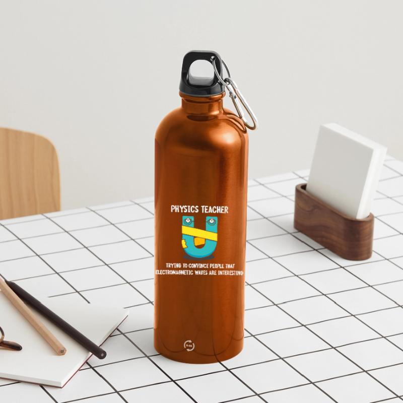 Physics Physicist Physics Student Physics Teacher Water Bottle with carabiner 750 ml