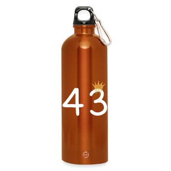 Conception de lettrage à la main de la couronne royale - Gourde en inox avec mousqueton 750 ml - orange - Devant
