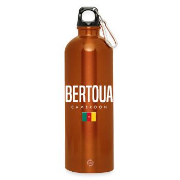 Bertoua Cameroon Cameroonian - Water Bottle with carabiner 750 ml - burnt orange - Front