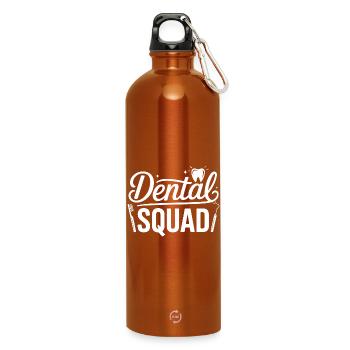 Chemise à logo Dental Squad – Zahnhelden - Gourde en inox avec mousqueton 750 ml - orange - Devant