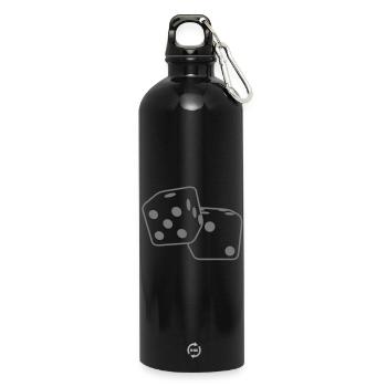 Roll the Dice - Gourde en inox avec mousqueton 750 ml - noir - Devant