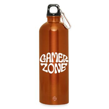 GAMER ZONE - Trinkflasche mit Karabiner 750 ml - Orange - Vorne