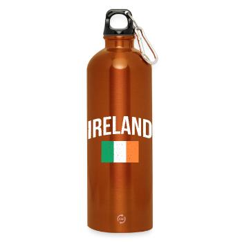 Arc du drapeau irlandais Vintage Print - Gourde en inox avec mousqueton 750 ml - orange - Devant