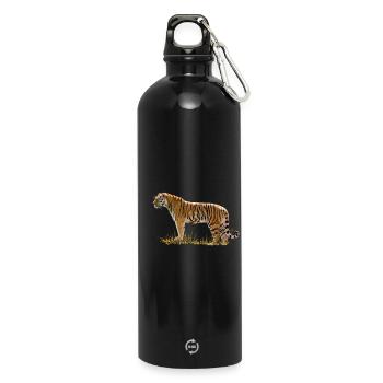 Tiger - Water Bottle with carabiner 750 ml - black - Front