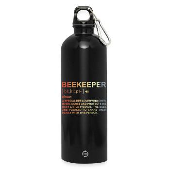Beekeeper Definition - Water Bottle with carabiner 750 ml - black - Front