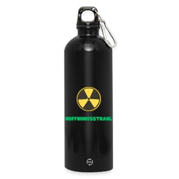 Hoffnungsstrahl - Trinkflasche mit Karabiner 750 ml - Schwarz - Vorne