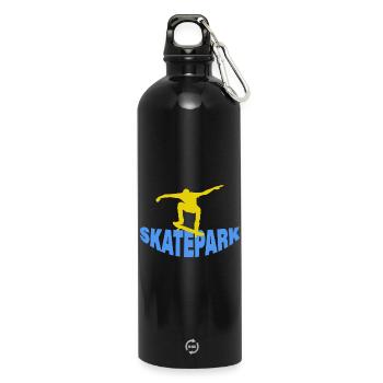 SKATEPARK - Gourde en inox avec mousqueton 750 ml - noir - Devant