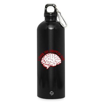 Je crois que tu as laissé tomber ton humour sarcastique, c’est le cerveau - Gourde en inox avec mousqueton 750 ml - noir - Devant
