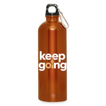 Keep Going - Motivation & Energy Blitz - Water Bottle with carabiner 750 ml - burnt orange - Front