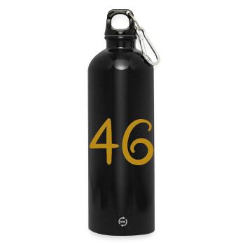46 - Trinkflasche mit Karabiner 750 ml - Schwarz - Vorne