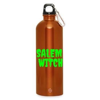 SalemWitch Halloween Design - Water Bottle with carabiner 750 ml - burnt orange - Front