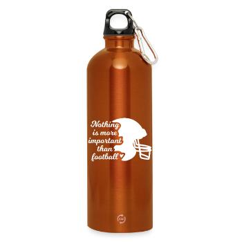 Football Inspiration - Water Bottle with carabiner 750 ml - burnt orange - Front
