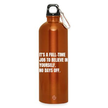 C’est un travail à plein temps de croire en soi Non - Gourde en inox avec mousqueton 750 ml - orange - Devant