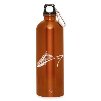 Bateau de croisière Navire de croisière Luxe - Gourde en inox avec mousqueton 750 ml - orange - Devant