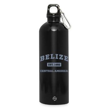Belize Mittelamerika Est. 1492 - Trinkflasche mit Karabiner 750 ml - Schwarz - Vorne