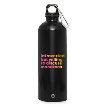 Manatee - Water Bottle with carabiner 750 ml - black - Front