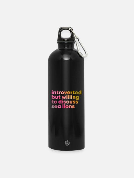 Seelöwe Seelöwe Seelöwe - Trinkflasche mit Karabiner 750 ml - Schwarz