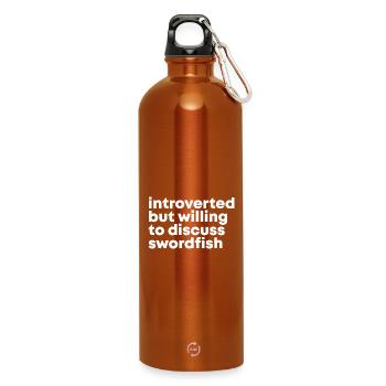 Schwertfisch - Trinkflasche mit Karabiner 750 ml - Orange - Vorne