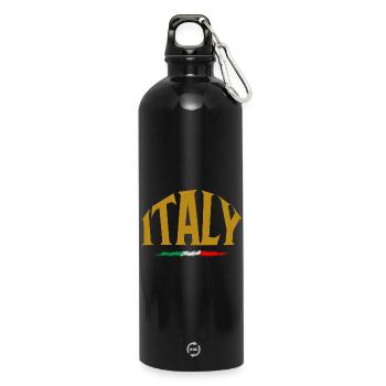 Italy - Trinkflasche mit Karabiner 750 ml - Schwarz - Vorne