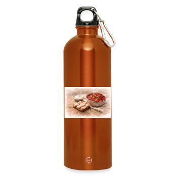 Borsch mit Salo - Trinkflasche mit Karabiner 750 ml - Orange - Vorne
