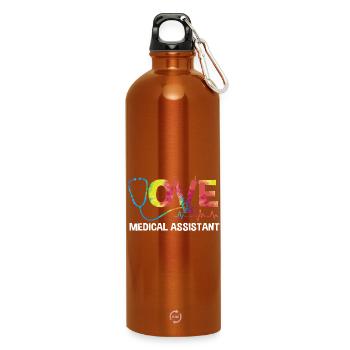 Medical Physician MFA - Water Bottle with carabiner 750 ml - burnt orange - Front