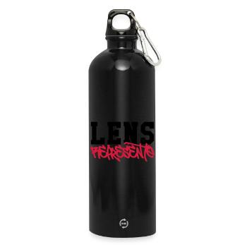 Stellt Objektiv! - Trinkflasche mit Karabiner 750 ml - Schwarz - Vorne