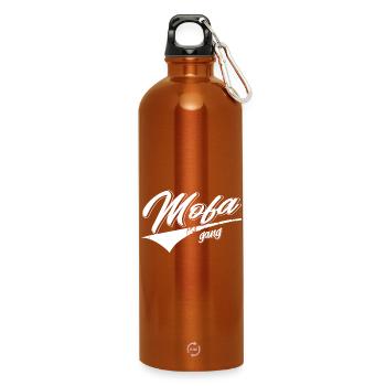 mofa moped simmi gang club oldschool ddr schwalbe - Trinkflasche mit Karabiner 750 ml - Orange - Vorne