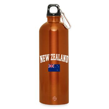 T Shirt sweat NEW ZEALAND drapeau - Gourde en inox avec mousqueton 750 ml - orange - Devant