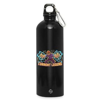 Kraftheld Electrician Current Legend - Water Bottle with carabiner 750 ml - black - Front