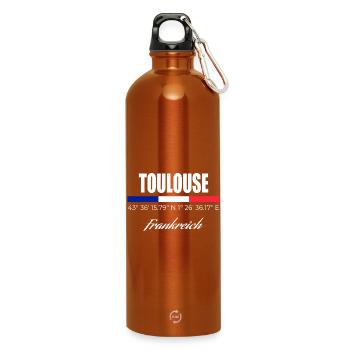 Toulouse - Water Bottle with carabiner 750 ml - burnt orange - Front