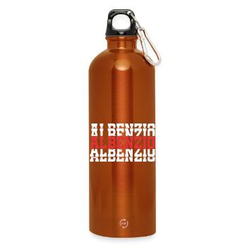 Albenzio t-shirt gift t-shirt stacked text - Water Bottle with carabiner 750 ml - burnt orange - Front